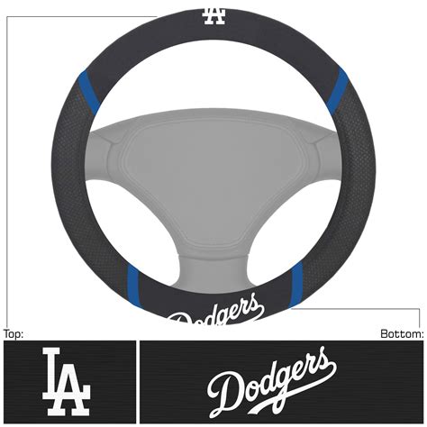 los angeles dodgers car accessories|la dodgers steering wheel cover.